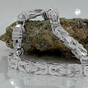 Armband 6mm Königskette vierkant glänzend Silber 925 -   137003-21-137003-55