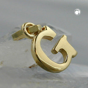 Anhänger 8x6mm Buchstabe G glänzend 9Kt GOLD -   430856