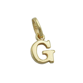 Anhänger 8x6mm Buchstabe G glänzend 9Kt GOLD -   430856