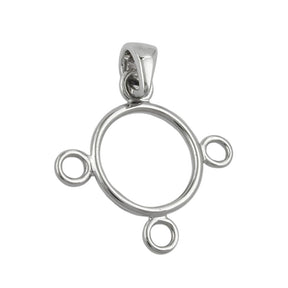 Anhänger 21mm für Charm-Anhänger glänzend rhodiniert Silber 925 -   93400