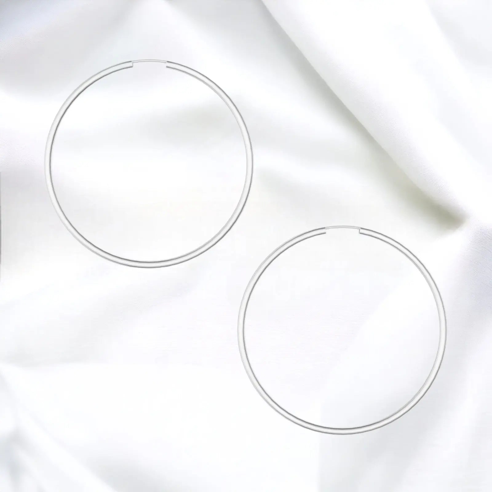 JB Edle Ohrschmuck Creole 925 - Silber 3,0 mm 40,0 mm
