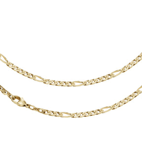 JB Edle Goldkette Figarokette 585 - 14 K Gold 4,3 mm 45 cm -   18395177-60