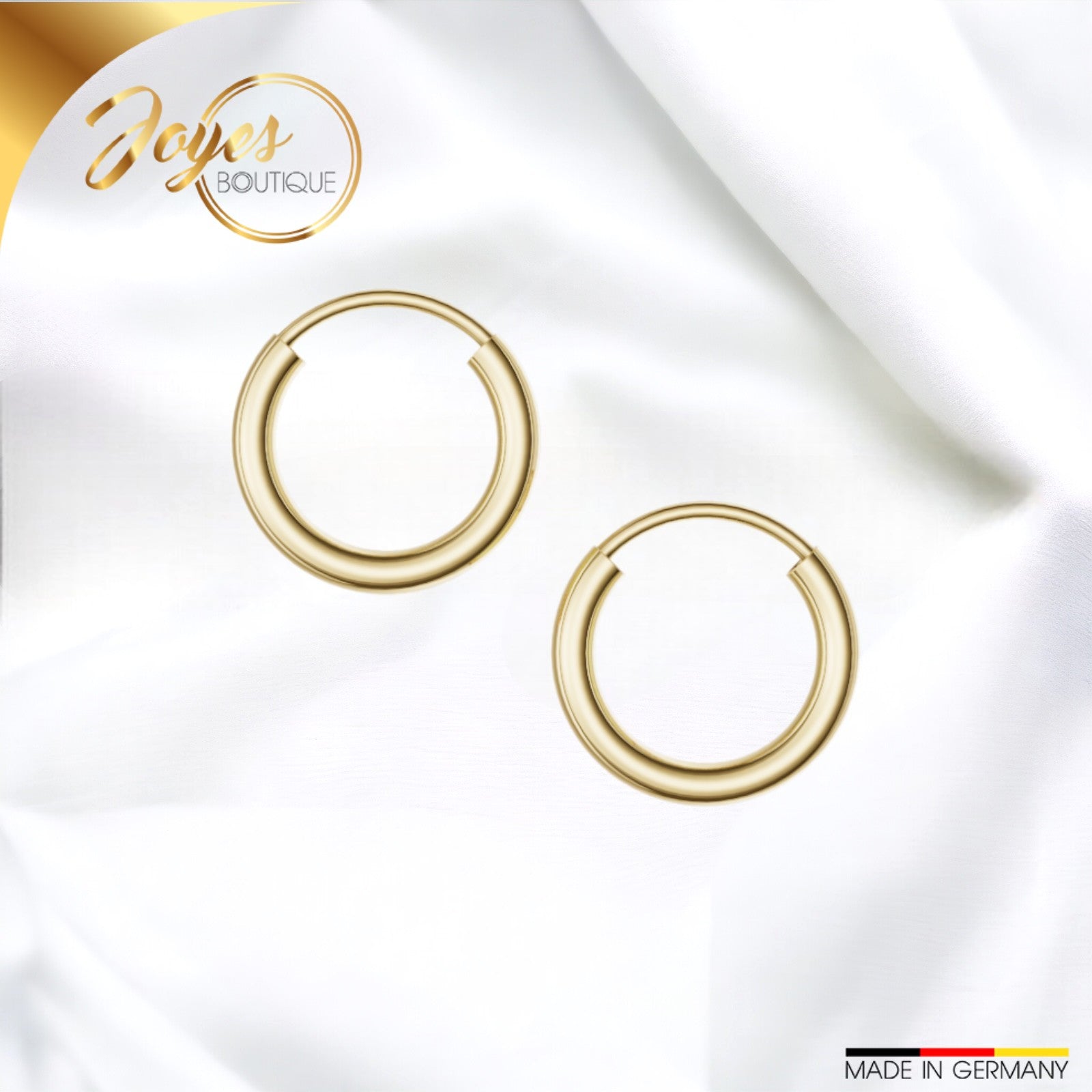 JB Edle Ohrschmuck Creole 333 - 8 Kt Gold 2,0 mm 13,0 mm -   18391755-13-18391755-20-18391755-30-18391755-40-18391755-50