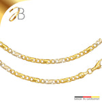 JB Collier Dollarkette 3,1 mm 750 Bicolorgold G - W 45 - 50 cm