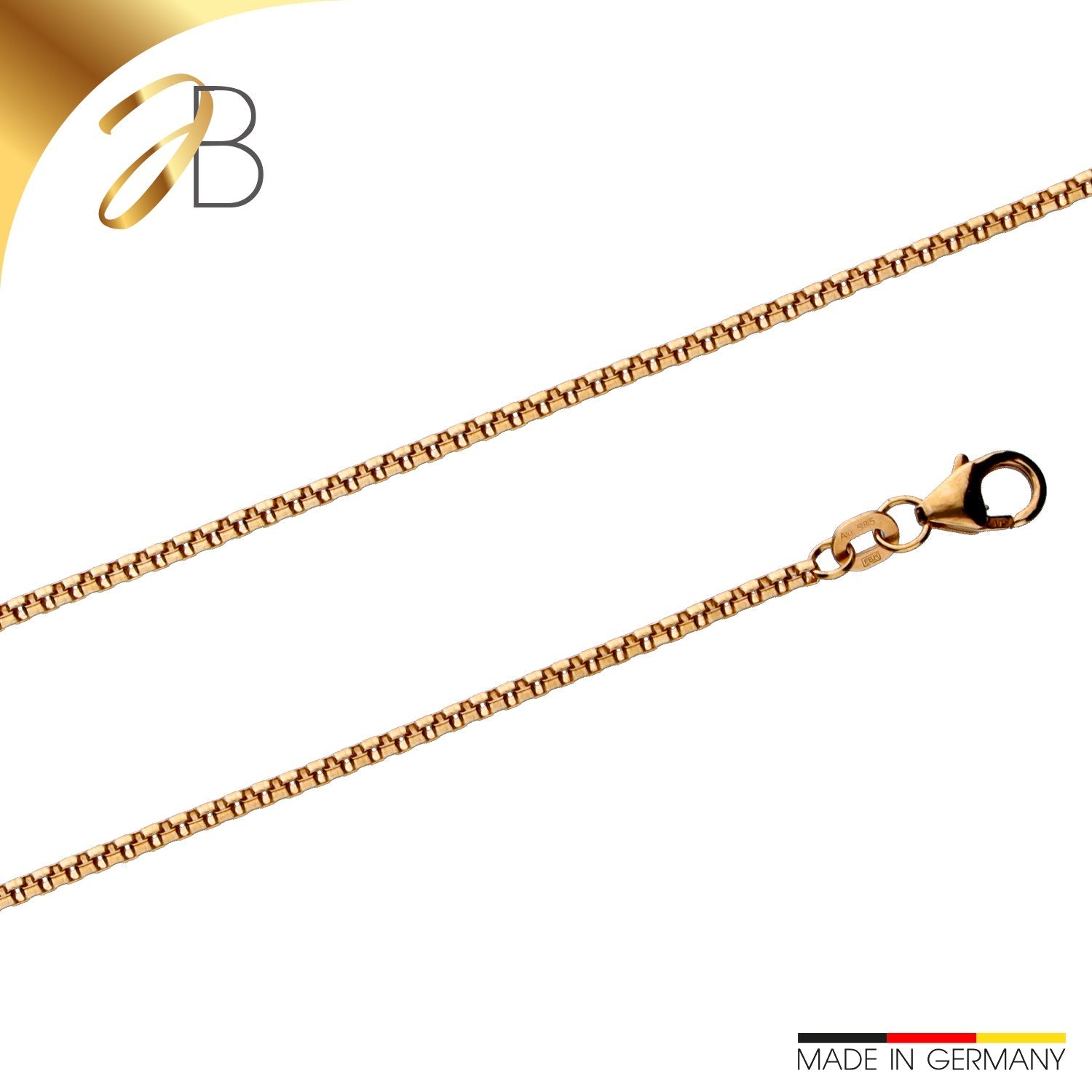 JB Collier Veneziakette 1,5 mm Rotgold 585 - 14 Kt 45 - 60 cm -   909822-45-909822-50-909822-55-909822-60