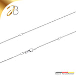 JB Collier Zopfkette 1,1 mm 750 Weißgold 42 - 45 cm