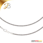 JB Collier Zopfkette 2,1 mm 750 Weißgold 36 - 60 cm