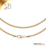 JB Collier Zopfkette 2,5 mm 750 Gelbgold 40 - 60 cm