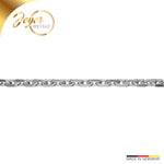 JB Damen Collier Anker Diamantiert 1,3 mm Weißgold 585 14 Kt 36 cm