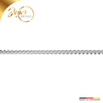 JB Damen Collier Panzer 0,8 mm Weißgold 585 14 Kt 36 cm