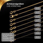 JB Damen Goldarmband Anker Diamantiert 585 - 14 Kt 16 cm