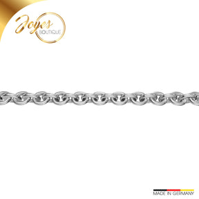 JB Edle Goldkette Ankerkette 585 - 14 K Weißgold 1,5 mm 40 cm -   18394755-45