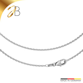 JB Edle Goldkette Ankerkette 585 - 14 K Weißgold 1,5 mm 40 cm -   18394755-45