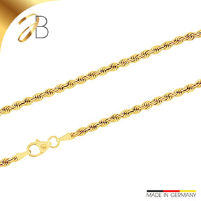 JB Edle Goldkette Kordelkette 585 - 14 Kt Gold 2,7 mm 45 cm -   91655-45