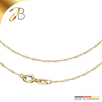 JB Edle Goldkette Singapurkette 585 - 14 K Gold 1,0 mm 40 cm