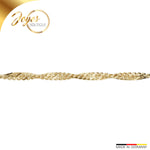 JB Edle Goldkette Singapurkette 585 - 14 K Gold 1,0 mm 40 cm