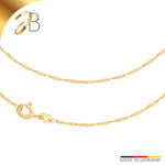 JB Edle Goldkette Singapurkette 585 - 14 K Gold 1,2 mm 45 cm