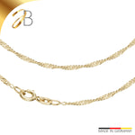 JB Edle Goldkette Singapurkette 585 - 14 K Gold 1,8 mm 45 cm