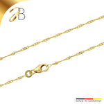 JB Edle Goldkette Singapurkette 750 - 18 K Gelbgold 1,4 mm 40 cm