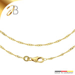 JB Edle Goldkette Singapurkette 750 - 18 K Gelbgold 1,4 mm 40 cm