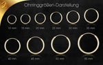 JB Edle Ohrschmuck Creole 333 - 8 Kt Gold 1,3 mm 13,0 mm