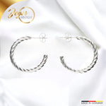 JB Edle Ohrschmuck Creole 925 - Silber 20,0 mm