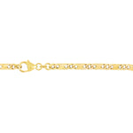 JB Unisex Goldarmband Dollar Kette 3.7 mm 585 - 14 Kt 19 cm