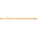 JB Unisex Goldarmband Zopf Hohl 2.1 mm 585 - 14 Kt 19 cm